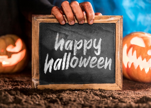 Halloween-Banner mit Tafel