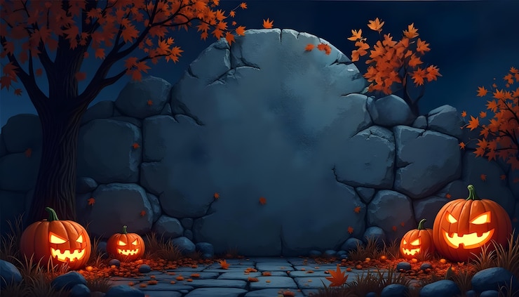 Kostenlose Foto halloween-geister-landschaft-illustration