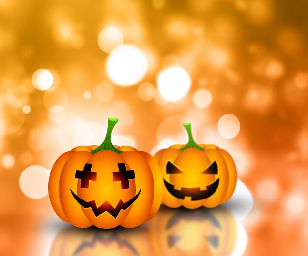 Halloween-Hintergrund mit Kürbissen