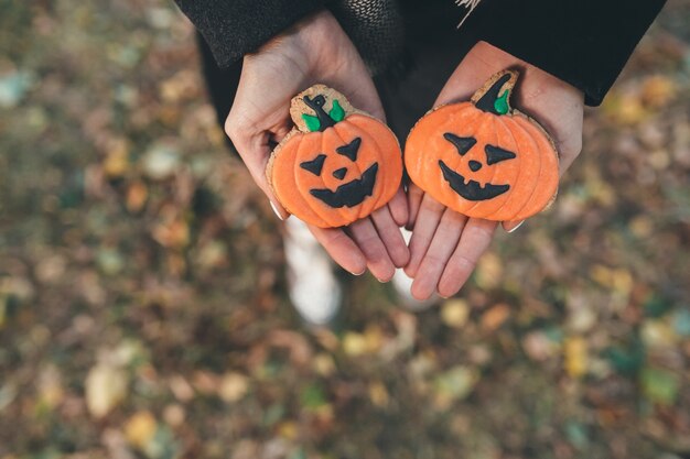 Halloween Kürbis Cookies