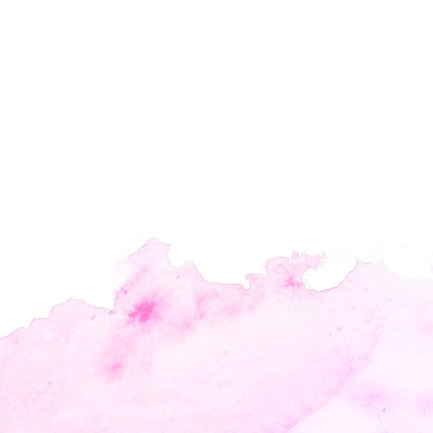 Hand gezeichnetes rosa Aquarell auf weißem Hintergrund