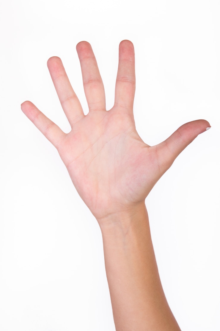 Kostenlose Foto hand mit gespreizten fingern