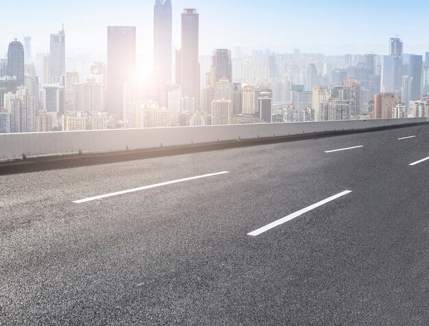 Haupt-Asphalt Gehweg Boden futuristische Landschaft