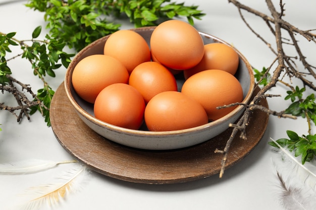 Hauptzutat zum kochen verschiedener gerichte eier