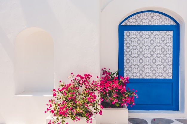 Haus blau Sommer Ägäis Griechenland