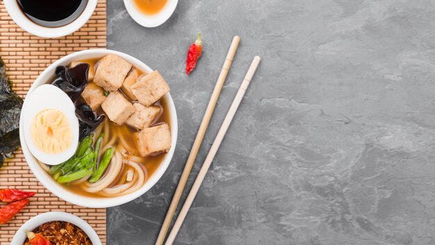 Hausgemachte Ramen Suppe Kopie Raum