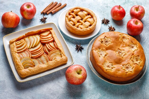 Hausgemachter Apfelkuchen, Kuchen und Galette