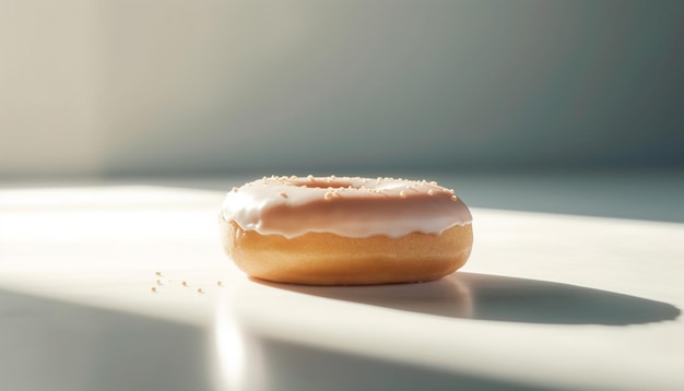 Kostenloses Foto hausgemachter donut mit schokoladenglasur und streuseln, die von ki generiert wurden