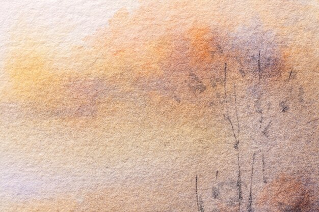 Hellbraune Und Beige Farben Des Hintergrundes Der Abstrakten Kunst Aquarell Auf Leinwand Premium Foto