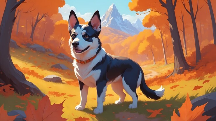 Kostenlose Foto herbstillustration im digitalen kunststil
