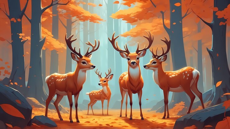 Kostenlose Foto herbstillustration im digitalen kunststil