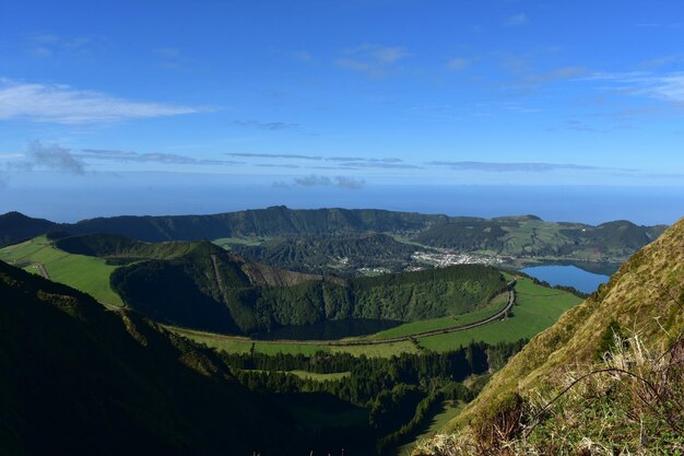 Herrlicher Caldeira-Krater auf Sete Cidades Sao Miguel auf den Azoren