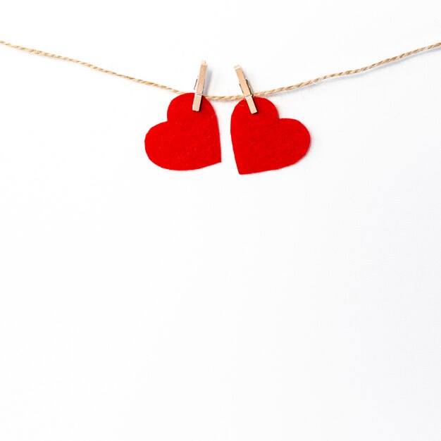 Herzen Auf Schnur Fur Valentinstag Kostenlose Foto