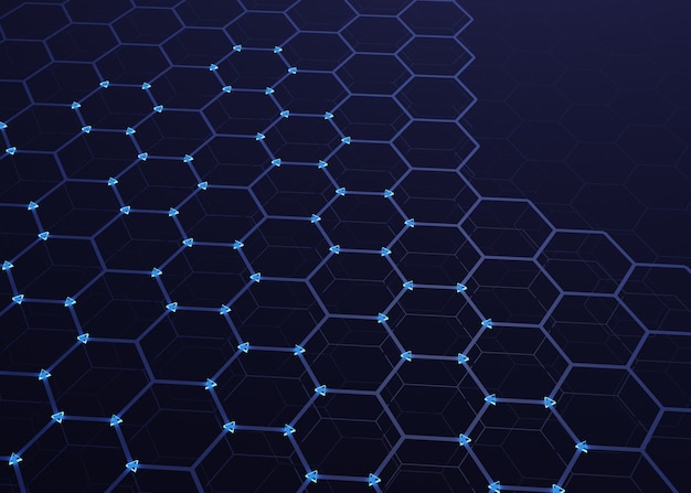 Hex strukturierter Hintergrund für die Vernetzung