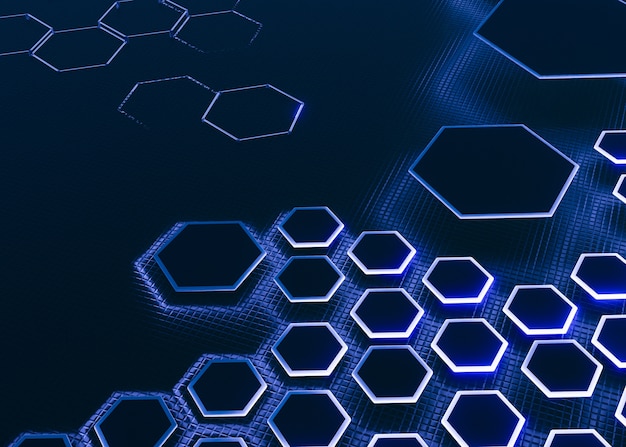 Hex strukturierter Hintergrund für die Vernetzung