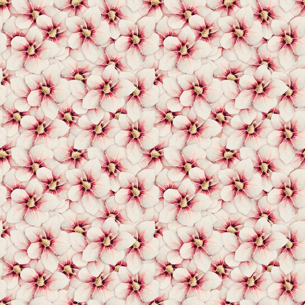 Hibiskusblüten nahtlose Muster Hintergrund Remix von Kunstwerken von Megata Morikaga