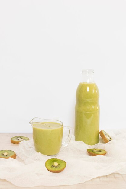 High Angle Kiwi Smoothie