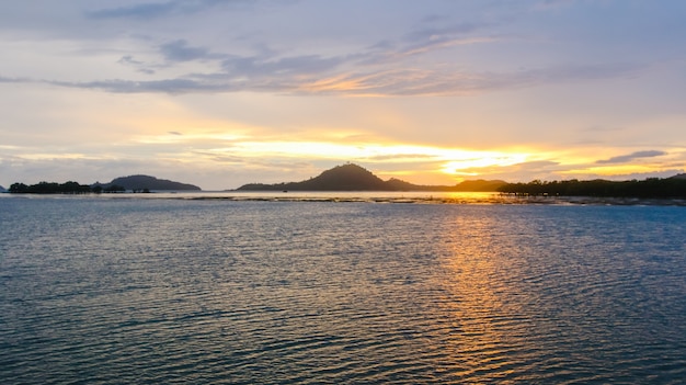 Himmel Insel Hintergrund Seestück Ozean