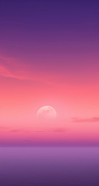 Himmelslandschaft im digitalen Kunststil mit Mond