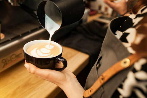 Hintergrund brauner Kaffee weiß schwarz