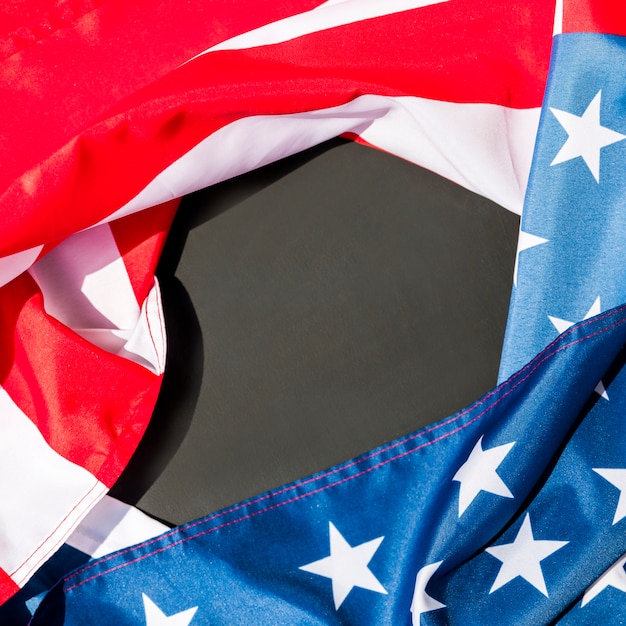 Hintergrund der amerikanischen Flagge mit Exemplar