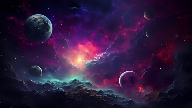 Hintergrund der Galaxie im Fantasy-Stil