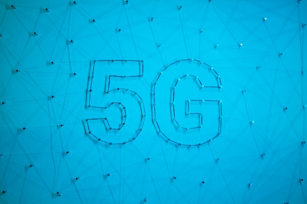 Kostenloses Foto hintergrund der modernen technologie 5g