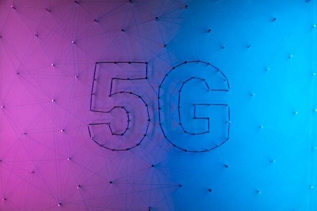 Hintergrund der modernen Technologie 5g