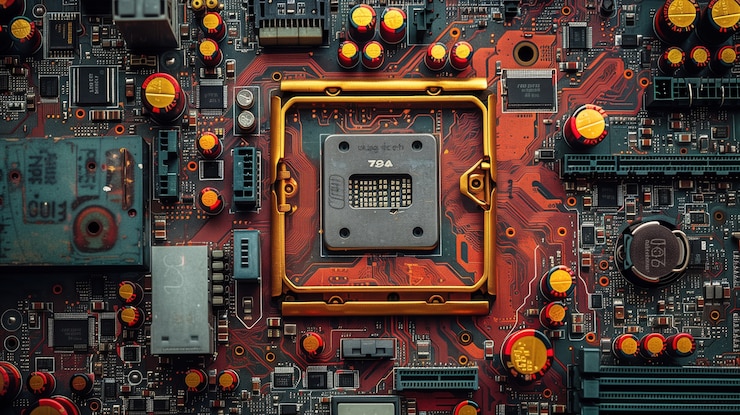 Kostenlose Foto hintergrund der motherboard-schaltung