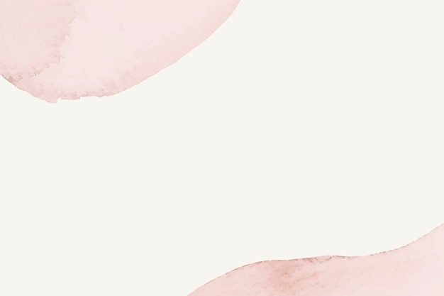 Kostenloses Foto hintergrund von beigem aquarell mit rosa pastellflecken im einfachen stil