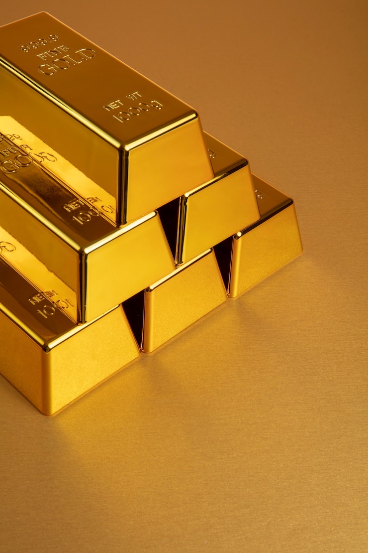Kostenlose Foto hochwinkel-ästhetische tapete mit goldstangen