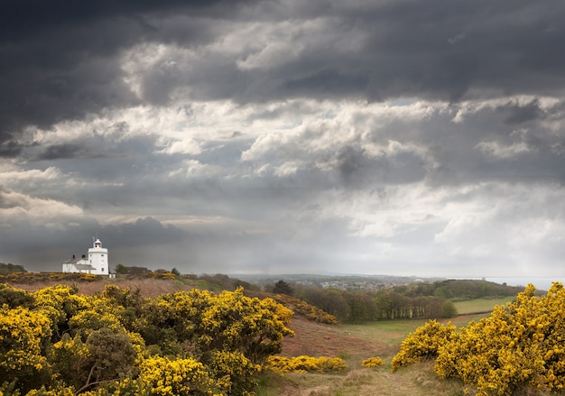 Hochwinkelaufnahme des Cromer-Leuchtturms in Nord-Norfolk des Vereinigten Königreichs