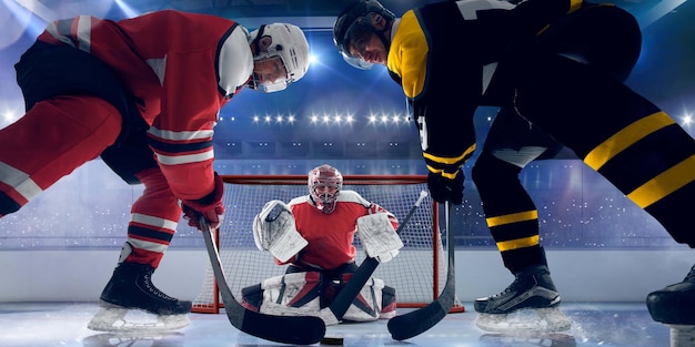 Kostenloses Foto hockeyspieler