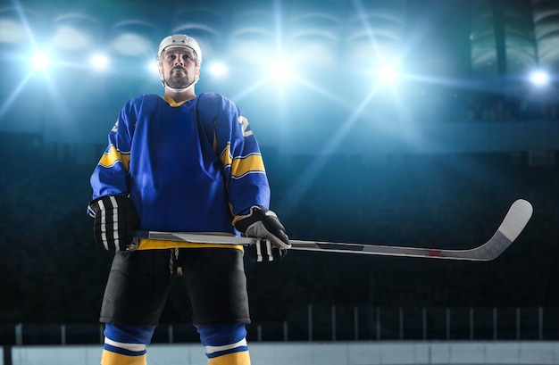 Kostenloses Foto hockeyspieler