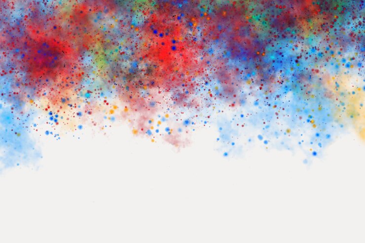 Kostenlose Foto holi-farbhintergrund auf weißem hintergrund