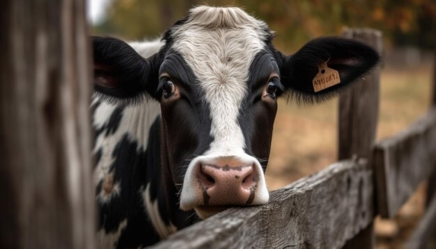 Holstein-Rinder grasen auf grüner Weide und sehen im Sommer süß aus, generiert durch KI