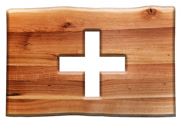 Holzschild mit dem Symbol Add
