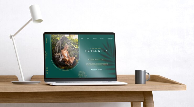 Kostenlose Foto homepage auf computerbildschirm gesehen