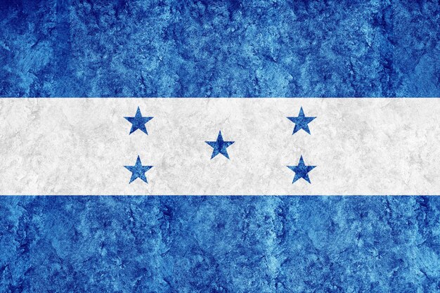 Honduras Metallic-Flagge, strukturierte Flagge, Grunge-Flagge