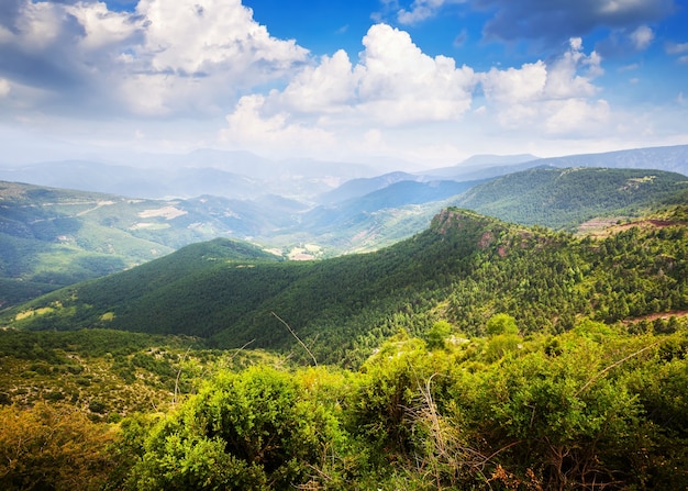 Horizontale berge landschaft