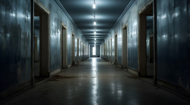 Kostenloses Foto horror-szene mit unheimlicher halle