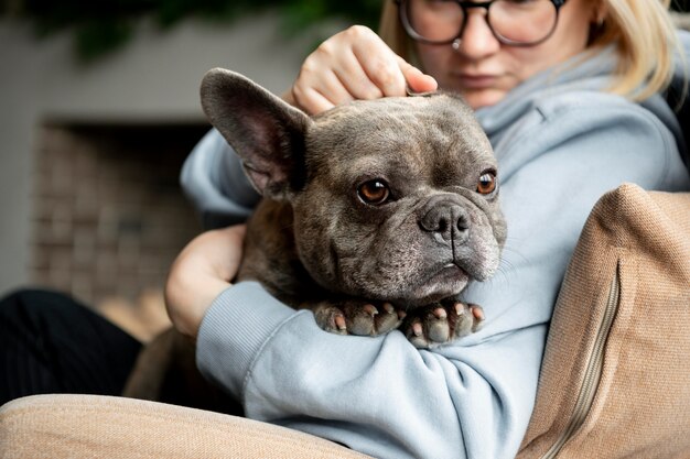 Hundelebensstil und Pflege mit dem Besitzer