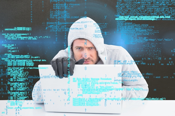 Kostenlose Foto illegale handlungen mit computer
