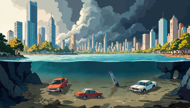 Illustration der globalen Erwärmung