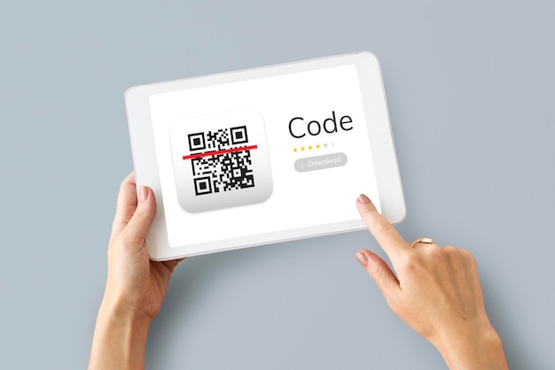 Illustration der QR-Quick-Response-Code-Anwendung