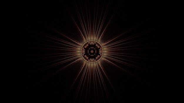 Illustration eines Kreises mit abstrakten Neonlichteffekten - ideal für einen futuristischen Hintergrund