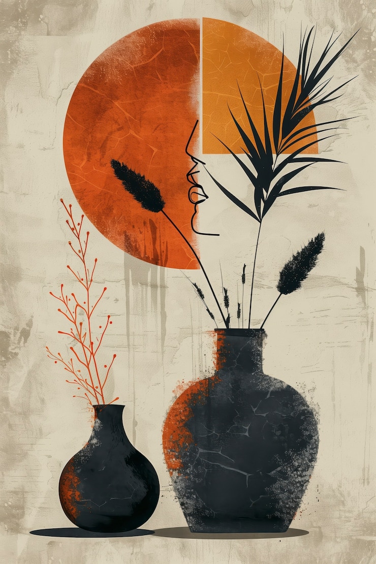 Kostenlose Foto illustration im digitalen kunststil mit töpferwaren