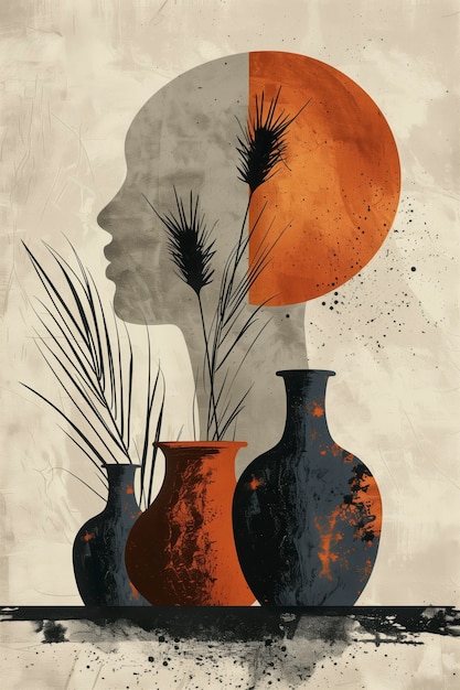 Illustration von Töpferwaren im digitalen Kunststil