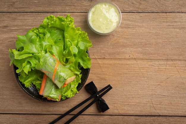 Imitation Crab Stick frische Gemüsesalatbrötchen