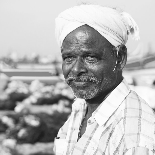 Indischer Fischer Kerela Indien